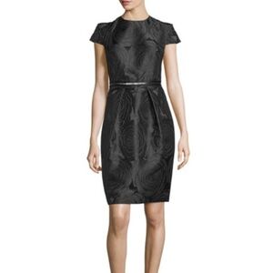 Carmen Marc Valvo Floral Jacquard Dress